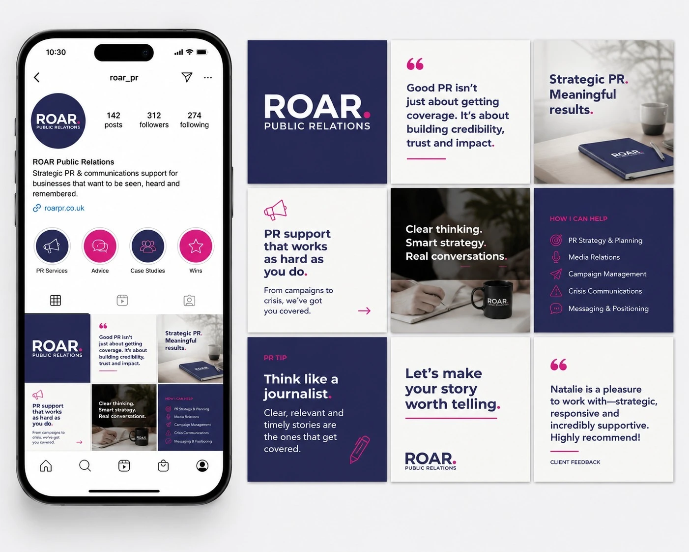ROAR advertising concept displayed on a bus shelter at dusk